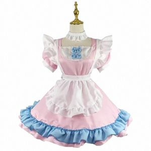 Anime Cosplay Maid Dr Maxi Tamaño Rosa Azul Trajes para mujer Kawaii Lolita Colegiala Dulce Regalo Hada Lencería Dr Cosplay x6YL #