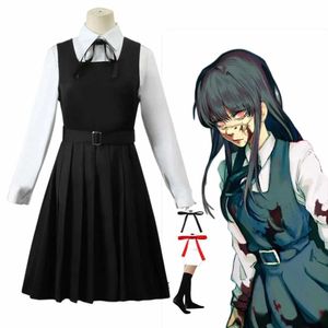 Costumes d'anime Anime Chainsaw Man Cosplay Mitaka Asa Come Dress Black Red Tie Women Uniforme Hallown Clothes Cosplay for Girls Y240422