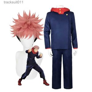 Costumes d'anime Jujutsu Kaisen Itadori Yuji, ensemble haut et pantalon, uniforme scolaire, Cosplay livré L231027