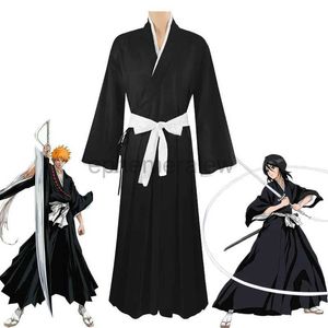 Costumes d'anime Bleach Kuchiki Rukia Costumes de Cosplay Kurosaki Ichigo Die Pa Soul Society Shinigami Kimono tenue complète guerre de sang de mille ans zln231128