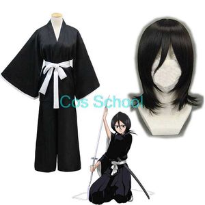 Costumes d'anime Cos école Bleach Kuchiki Rukia Cosplay Come Rukia Kuchiki perruques et ensembles d'uniformes Kimono Die Pa Bleach Comes Z0301