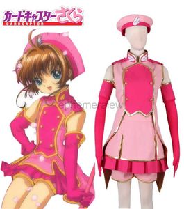 Costumes d'anime CARDE ANIME CARTE ANIME SAKURA COSPLAY KINOMOTO SAKURA COSTUME CUPER ROSE ROSE FEMMES FEMMES ZLN231128