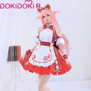 Disfraces de anime PREVENTA Yae Miko Cosplay Juego Genshin Impact Cosplay Come DokiDokiR Maid Uniform Cute Genshin Impact Yae Miko Maid Come Z0301