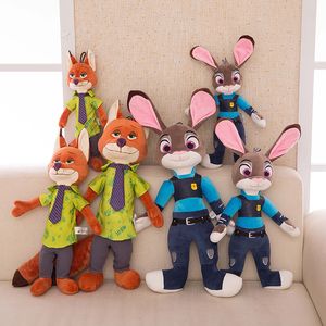 Anime Crazy Animal Plush Toy Doll Cartoon Fox and Rabbit Doll Girl Girl Gift's Child's Tissu Doll