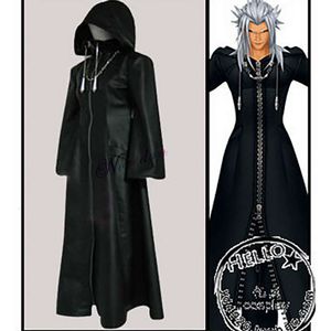 Anime jeu Kingdom Hearts 2 Organization Xiii manteau noir Robe Halloween fête Cosplay Costumecosplay