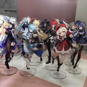 Anime Genshin Impact Ningguang Beidou Xiao Liyue Xiangling tema soporte figura Cosplay acrílico modelo placa decoración de escritorio regalo 2020 Y0728