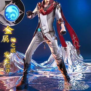 Anime Genshin Impact Tartaglia Dadaliya Costume de jeu Uniforme Da Li Ya Cosplay Costume Halloween Party Outfit pour hommes 2021 NOUVEAU Y0903