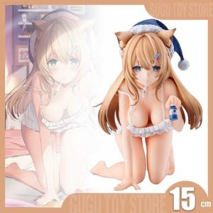 Anime Manga 15 cm Union Creative Koronn Anime Figuras Fiebre Gato Arrodillado Figuras Sexy Girl Pvc Kawaii Modelo Estatua Juguetes Regalo de colección L230717