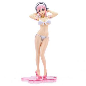 Anime Manga 19cm SUPERSONICO Action Figures Sexy Bikini Girls Figure Model PVC Collectibles Toys Ornaments Room Decor Gift Z0427