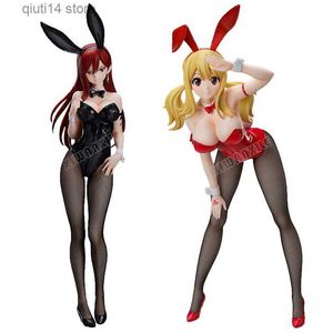 Anime Manga 45cm Freeing Fairy Tail Erza Scarlet Bunny Girl Action Figure Lucy Heartfilia/Erina Nakiri Anime Sexy Girl Figure Adult Doll Toy T230606