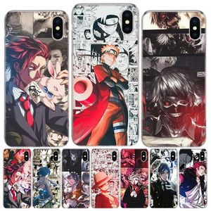 Manga Manga Cartoon Étui de téléphone japonais pour iPhone 2020 11pro xs max 8 7 6 6s plus x 5 5s SE XR Cover Shell Coque2095315