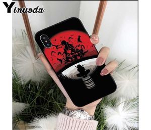 Anime Naruto Itachi Black TPU Soft Telebone Cubierta para iPhone X XS MAX 6 6S 7 7PLUS 8 8PLUS 5 5S XR2575362