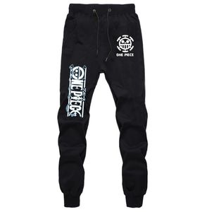 Anime One Piece Law Luffy Zoro Pants de otoño Invierno Joggers Fitness Long Posts Mens Casual Sweing Size Plus F12253567229