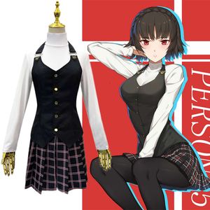 Costume de Cosplay Anime Persona 5 Makoto Niijima P5 Queen, jupe supérieure, perruques, uniformes de lycée féminins, carnaval d'halloween