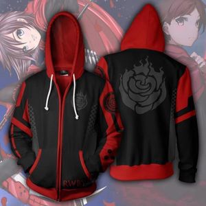 Anime Season Ruby Rose 3D Print Hoodies Sweatshirts Veste décontractée Manteau Cosplay