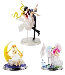 Anime Sailor Moon Action Figura Chiba Mamoru Masquerade enmascarado ChibiUSA Unicornio Princesa Serenity Tsukino Usagi PVC Modelo Toys T22176658
