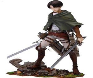 Anime Shingeki no Kyojin Attaque sur Titan Rivaille Levi Ackerman PVC Figure d'action Collectible Model Kids Toys Doll Gift T2003215899733