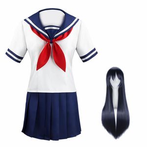 Anime Yandere Simulator Ayano Aishi Cosplay Costumes Girls School JK Uniforme Women Dress Full sets