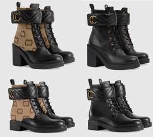 Bottines Femmes Boot Designer Chaussures Mode Double Luxe Rétro Chaussures En Cuir Chunky Talon Cheville Ceinture Bottes Outfit Jack Locomotive Bottes Taille 35-42