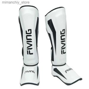 Ankle Support FIVING Youth/Adult Muay Thai Kick Boxing MMA Grappling Instep Shin Guard Pads Karate Foot Shank g Protectors Ank Support Q231125