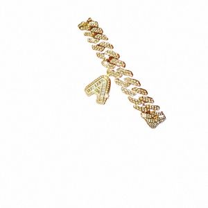 chevilles mm mm gold couche à chaîne de liaison cubaine initiale glacée pour les femmes bracelet de cheville de la cheville Stainl en acier joelryanklets s3ly # #