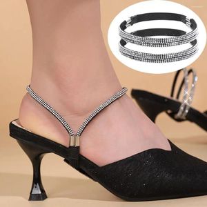 Bracelets de cheville en gros chaussures décorations boucle ceinture antidérapante sangle Bundle lacet Anti chute talon pour talons hauts femmes chaussures lacets