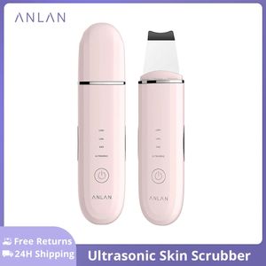 Anlan ultrasonic Skin Scurporber Clean Cleaning Limpieza Pore Spatula EMS Face Soulent Ultrasonic Peleling Skin Care Tool Tool 240418