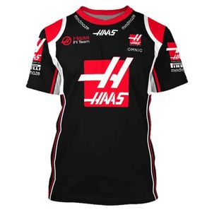Anm9 2023 Fórmula Uno Camisetas de moda para hombres F1 Racing Team Nuevo diseño Hass Extreme Sports Harajuku Street Plus Size 100-6xl
