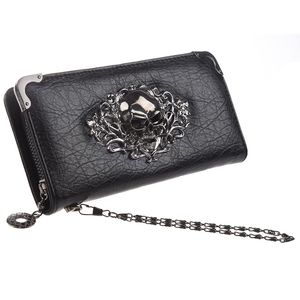 Annmouler Designer portefeuilles pour femmes Style Punk Long portefeuille grande capacité porte-cartes en cuir Pu sac d'argent femme pochette sac à main