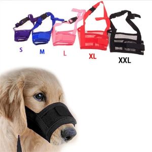 Muselière Anti-aboiement pour petits chiens de grande taille Maille réglable Respirant Muselières pour chiens Sangles en nylon Accessoires pour chiens