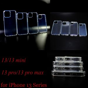 Étuis transparents anti-poussière de 1,5 mm pour téléphone portable, coque de protection souple, matériau TPU transparent, résistant aux chocs, anti-chute, universel pour iPhone 13 Mini Pro Max