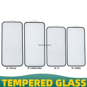 Protecteurs d'écran en verre trempé anti-empreintes digitales anti-rayures anti-rayures pour la série Iphone 15 Pro Max