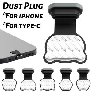 Suite de bouchon de poussière anti-perdant pour Apple iPhone 14 13 12 11 Samsung Xiaomi Port de charge Protecteur USB Type-C Silicone