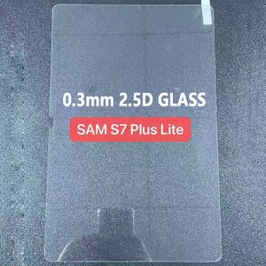 Antichoc 0.3mm 2.5D Verre Clair Pour Samsung Tab S7 Plus Lite Verre Trempé Protecteur D'écran En Verre Trempé Compatible avec SM T735N T736N
