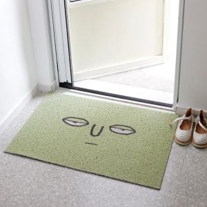 Tapis de porte PVC antidérapants tapis nordiques de poussière minimaliste tapis de salle de bain pvc boucle de soie en soie