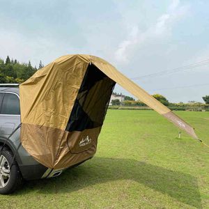 Tente de coffre de voiture anti-rayons ultraviolets SUV Tour autonome Barbecue Camping Extension de queue Pare-soleil Tente touristique anti-pluie Tentes H220419