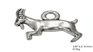 Abalorios de Capricornio de cabra Billy chapados en plata antigua, fabricación de joyas naturales DIY para pulsera o collar 7364111