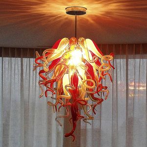 Lámparas de araña de estilo antiguo, decoración artística de sala de estar, bombillas LED, lámpara colgante de cristal de Murano Chihuly, luz colgante para hogar y Hotel