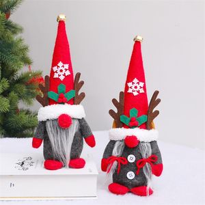 Cuernos Copo de nieve Rudolph Gnomos Suministros para fiestas de juguetes Hombre Mujer Gnomos Santa Elf Dolls Regalos de Navidad Accesorios de fotos de Navidad Decoraciones Rojo 9 9qy Q2