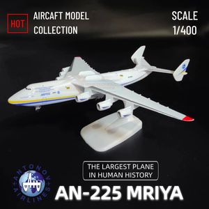 Antonov AN225 Mriya Hercules avion réplique échelle 1 400 modèle d'avion en métal Aviation Miniature Art noël enfant garçon cadeau jouet 231228