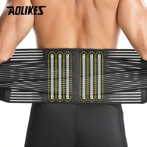 Aolikes Back Brace pour le bas du dos soulagement de la douleur au bas du dos avec 6 Spring Back Support Belt for Women Men Work Work Lumbar Breathable 240507