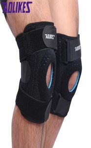 Aolikes Knee Brace Support Silice Gel 6 Springs Sports Fitness Gnee Protecteur Basketball Breaste Knee Wraps Plus taille 4xl 6xl T1941465