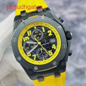 Ap Swiss Luxury Watch Royal Oak Series Reloj para hombre 26176fo Bumblebee Disco negro y amarillo Indicación de fecha Función de sincronización Reloj mecánico automático de 42 mm