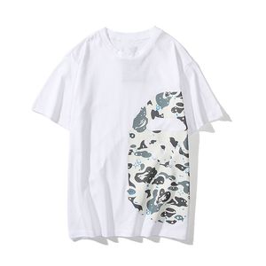2022 hombres camisetas para hombre diseñador camiseta tiburón cabeza de mujer camiseta camuflaje brillo puro algodón camiseta luminosa Impresión de dibujos animados Anti-Pilling Anti-Shrink Paneled tee