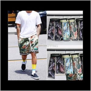 Ropa Hawaii Beach High Street Pantalones cortos sueltos Estampado floral para hombre Hip Hop Shorts Ropa de playa Drop Entrega 2021 Tcmqm