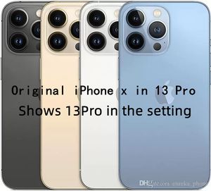 Apple – iphone X d'origine dans un téléphone de style 13 pro débloqué, boîte 13pro, apparence de caméra, 3G RAM, 256 go de ROM, smartphone