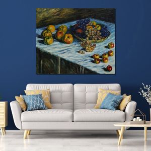 Manzanas y uvas Claude Monet pintura arte impresionista lienzo pintado a mano decoración de pared de alta calidad