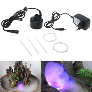 Appareils 12led 20mm Metal Super Ultrasonic Mist Creator Fogger Nebulizer Water Fountain N06 20 Dropshipping