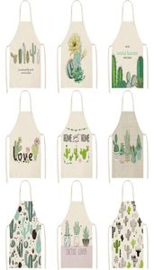 Tabliers Cactus plantes feuilles vertes motif cuisine maison cuisine pâtisserie magasin coton lin nettoyage tablier 4736845