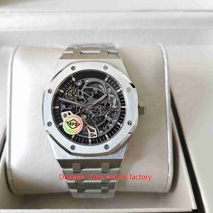 APS Factory Reloj para hombre Mejor versión 41 mm Esqueleto 15407 15407OR.OO.1220ST.01 Relojes de zafiro Acero 904L CAL.3132 Movimiento Relojes de pulsera mecánicos automáticos para hombres